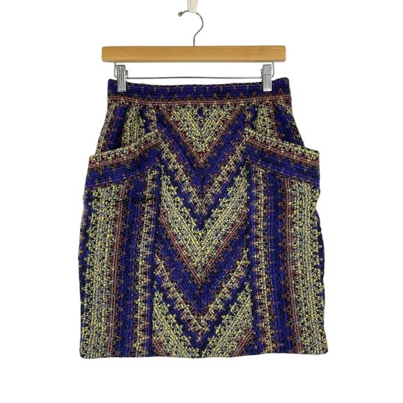 James Coviello Dresses & Skirts - James Coviello Boucle Colorful Pencil Skirt Womens Size 6 Pockets Lined Wool